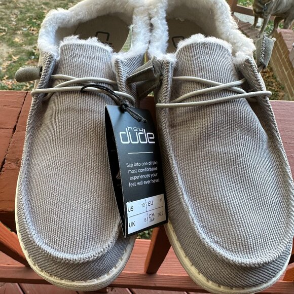 HEY DUDE WENDY CORDUROY GREY 10 - Picture 1 of 5